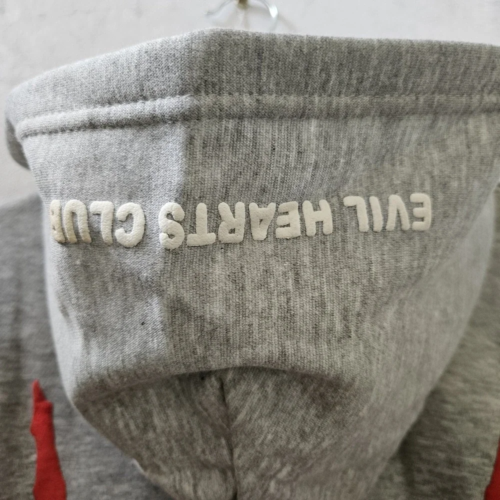 Evil Hearts Club Sweatshirt Sweater Men's XL Grey‎ Hoodie Evil Skater Retro NWT